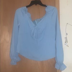 Baby Blue Fashion Nova blouse, Size L